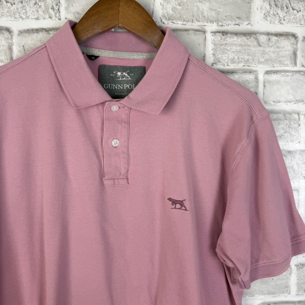 Rodd & Gunn Gunn Polo Shirt Men Medium Pink Short Sleeve Australian Cotton Pique